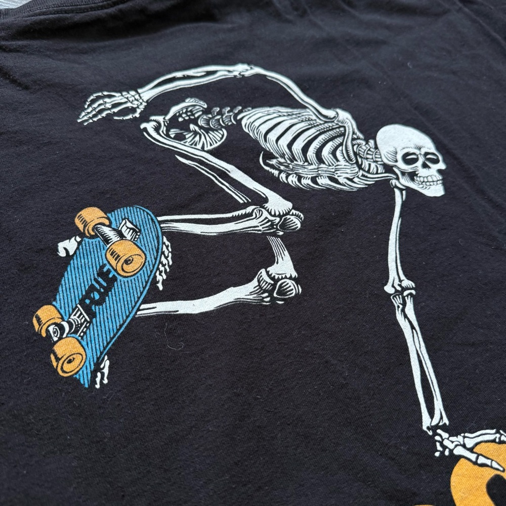 Powell Peralta Faded Black Skate BONES Skeleton T Shirt XL Men Vintage - Picture 7 of 13